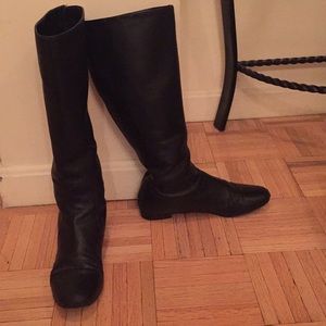 Kate Spade Black Leather Riding Boots